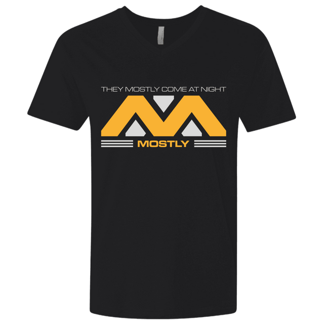 T-Shirts Black / X-Small They Mostly Come At Night Mostly Men's Premium V-Neck