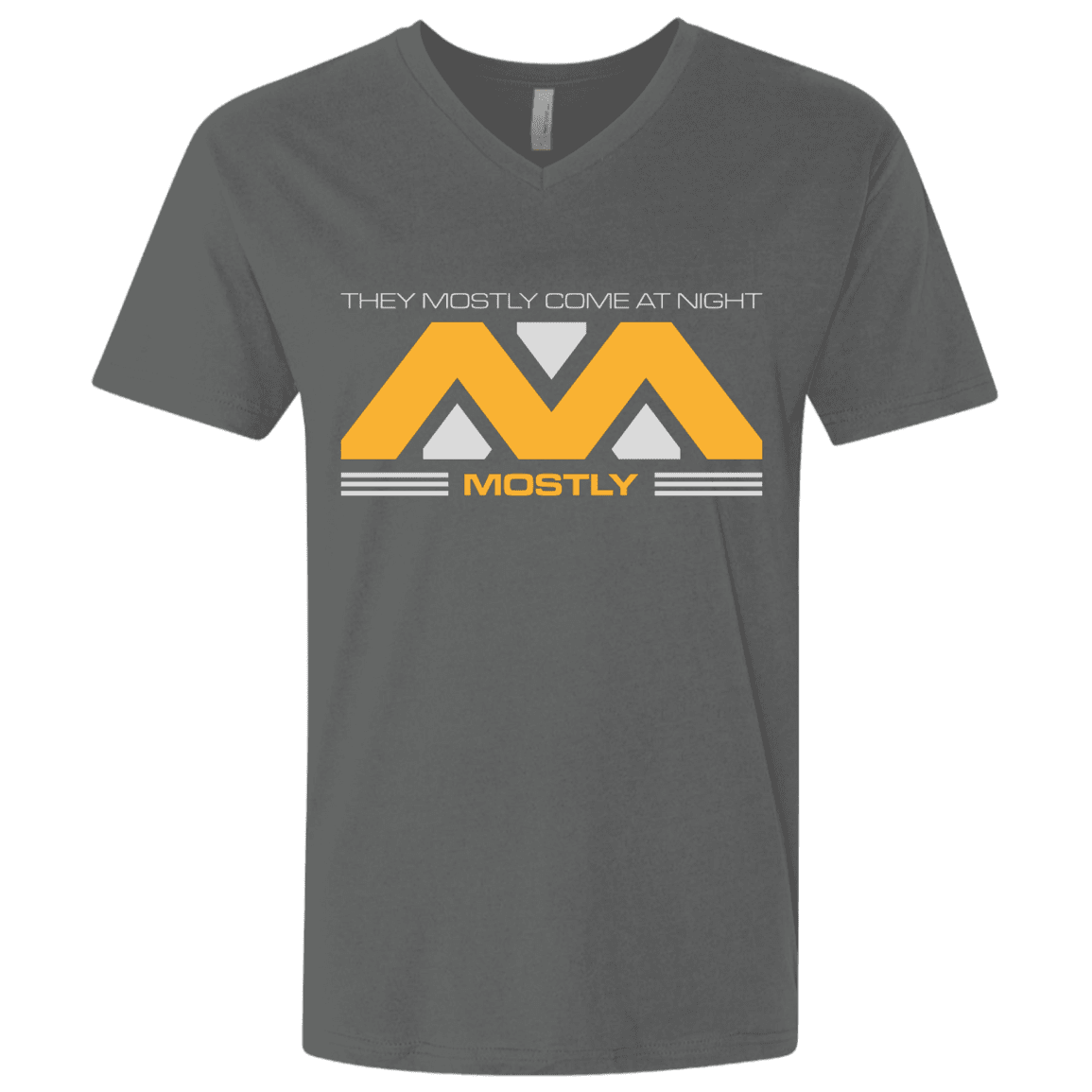 T-Shirts Heavy Metal / X-Small They Mostly Come At Night Mostly Men's Premium V-Neck