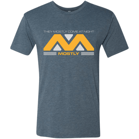 T-Shirts Indigo / Small They Mostly Come At Night Mostly Men's Triblend T-Shirt