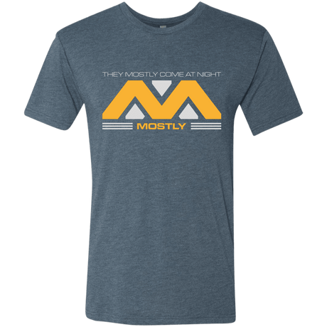 T-Shirts Indigo / Small They Mostly Come At Night Mostly Men's Triblend T-Shirt