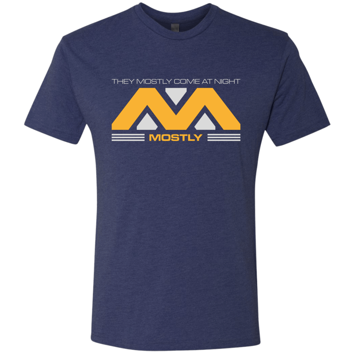 T-Shirts Vintage Navy / Small They Mostly Come At Night Mostly Men's Triblend T-Shirt