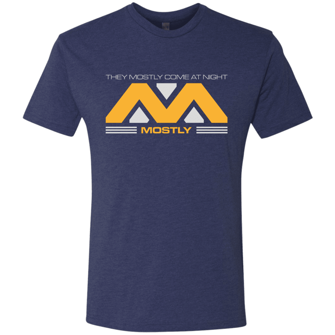 T-Shirts Vintage Navy / Small They Mostly Come At Night Mostly Men's Triblend T-Shirt