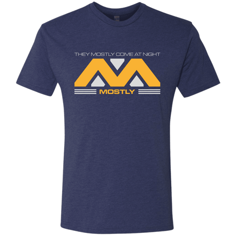 T-Shirts Vintage Navy / Small They Mostly Come At Night Mostly Men's Triblend T-Shirt