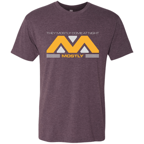 T-Shirts Vintage Purple / Small They Mostly Come At Night Mostly Men's Triblend T-Shirt