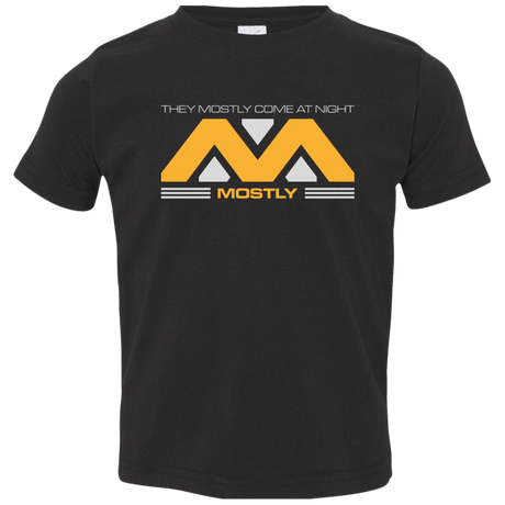 T-Shirts Black / 2T They Mostly Come At Night Mostly Toddler Premium T-Shirt