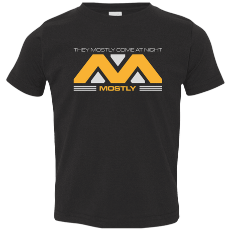 T-Shirts Black / 2T They Mostly Come At Night Mostly Toddler Premium T-Shirt