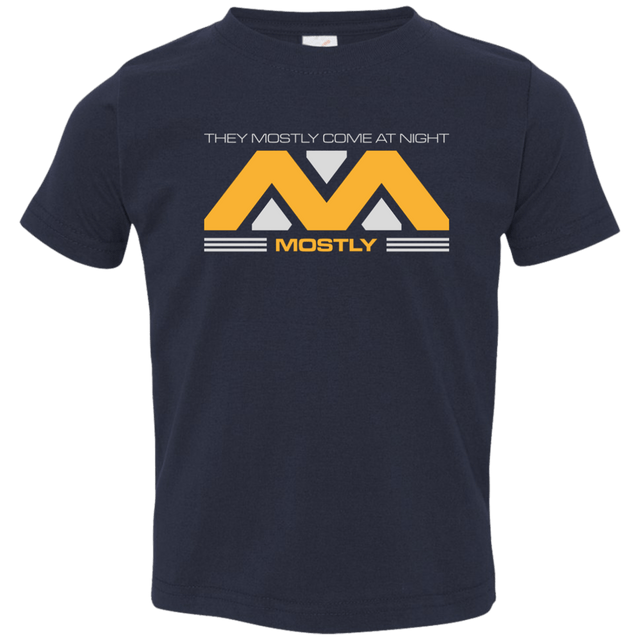 T-Shirts Navy / 2T They Mostly Come At Night Mostly Toddler Premium T-Shirt