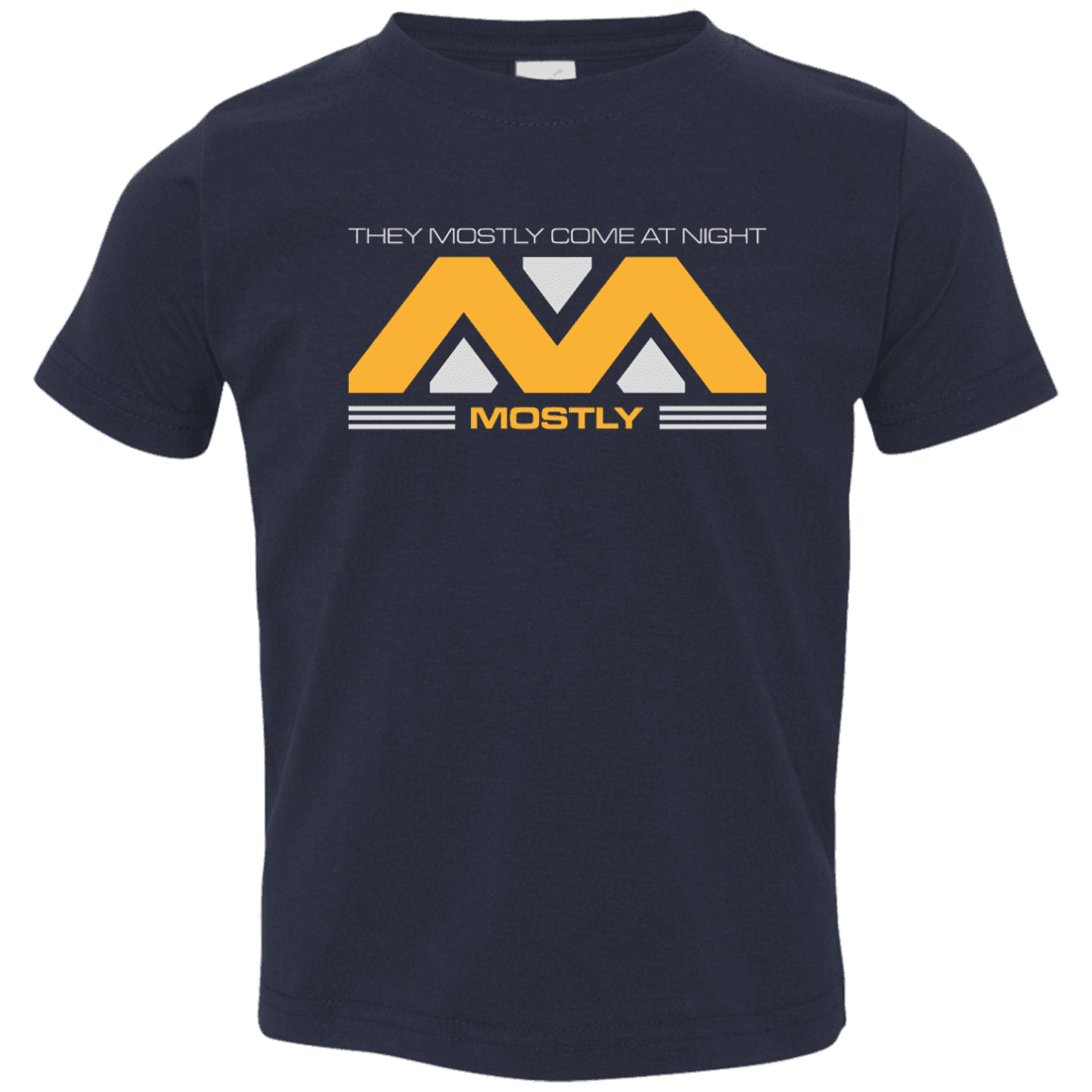 T-Shirts Navy / 2T They Mostly Come At Night Mostly Toddler Premium T-Shirt