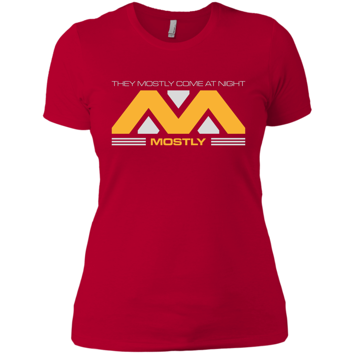 T-Shirts Red / X-Small They Mostly Come At Night Mostly Women's Premium T-Shirt