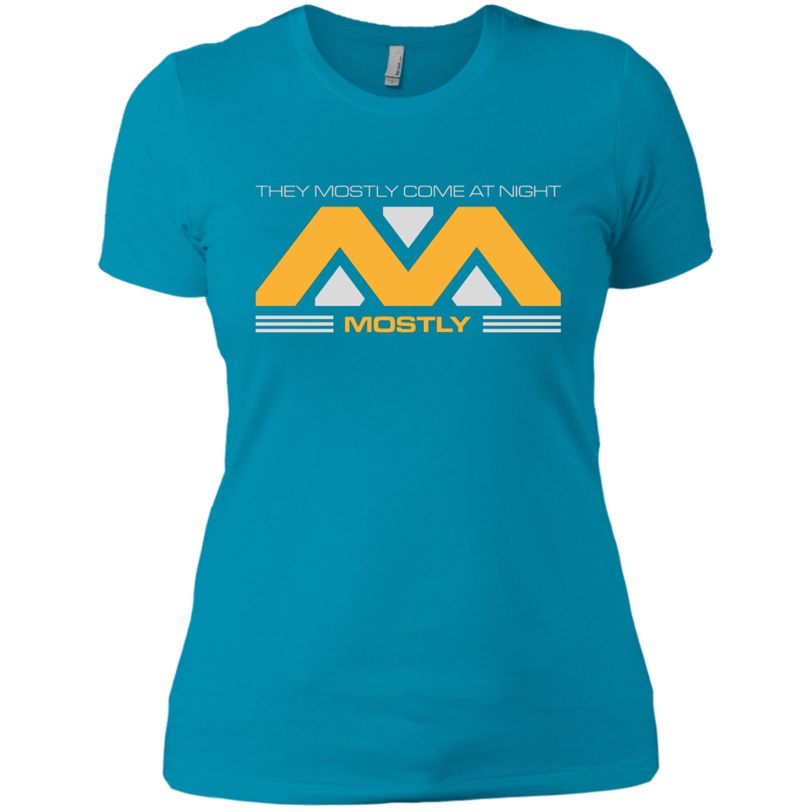 T-Shirts Turquoise / X-Small They Mostly Come At Night Mostly Women's Premium T-Shirt