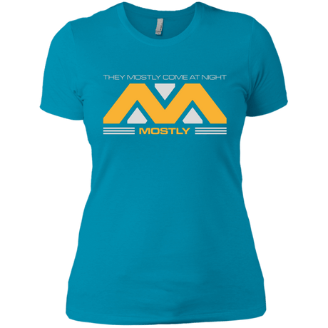 T-Shirts Turquoise / X-Small They Mostly Come At Night Mostly Women's Premium T-Shirt