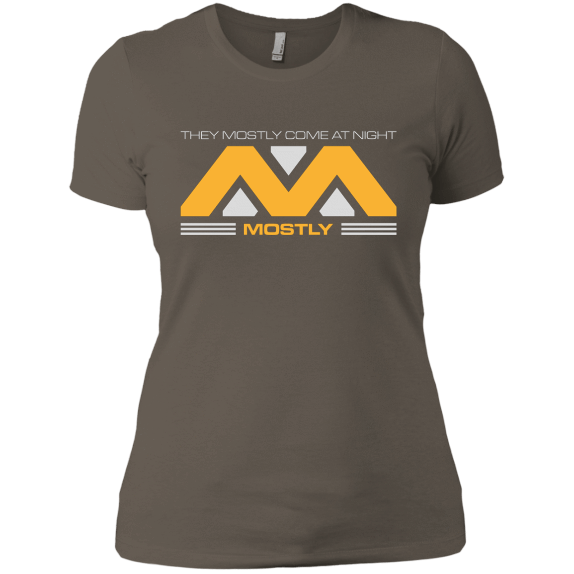 T-Shirts Warm Grey / X-Small They Mostly Come At Night Mostly Women's Premium T-Shirt