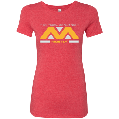 T-Shirts Vintage Red / Small They Mostly Come At Night Mostly Women's Triblend T-Shirt