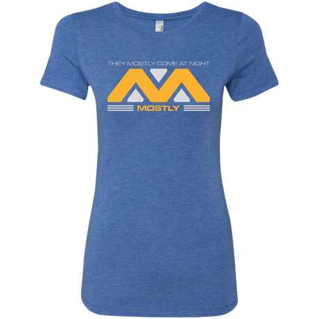 T-Shirts Vintage Royal / Small They Mostly Come At Night Mostly Women's Triblend T-Shirt