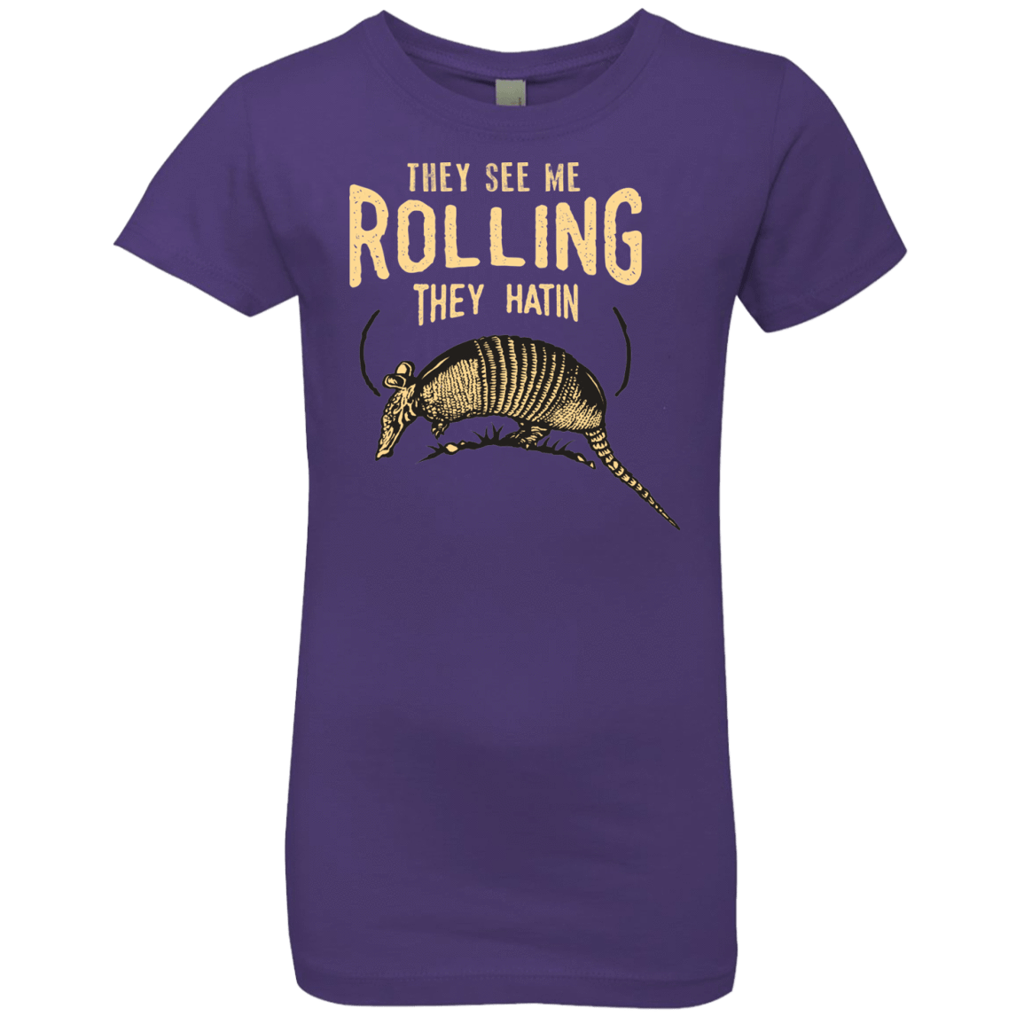 T-Shirts Purple Rush / YXS They See Me Rollin Girls Premium T-Shirt