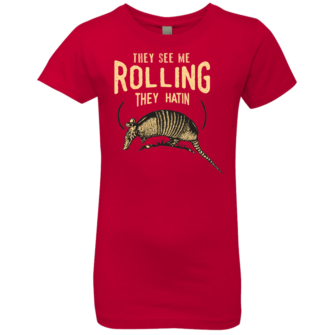 T-Shirts Red / YXS They See Me Rollin Girls Premium T-Shirt