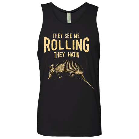 T-Shirts Black / Small They See Me Rollin Men's Premium Tank Top