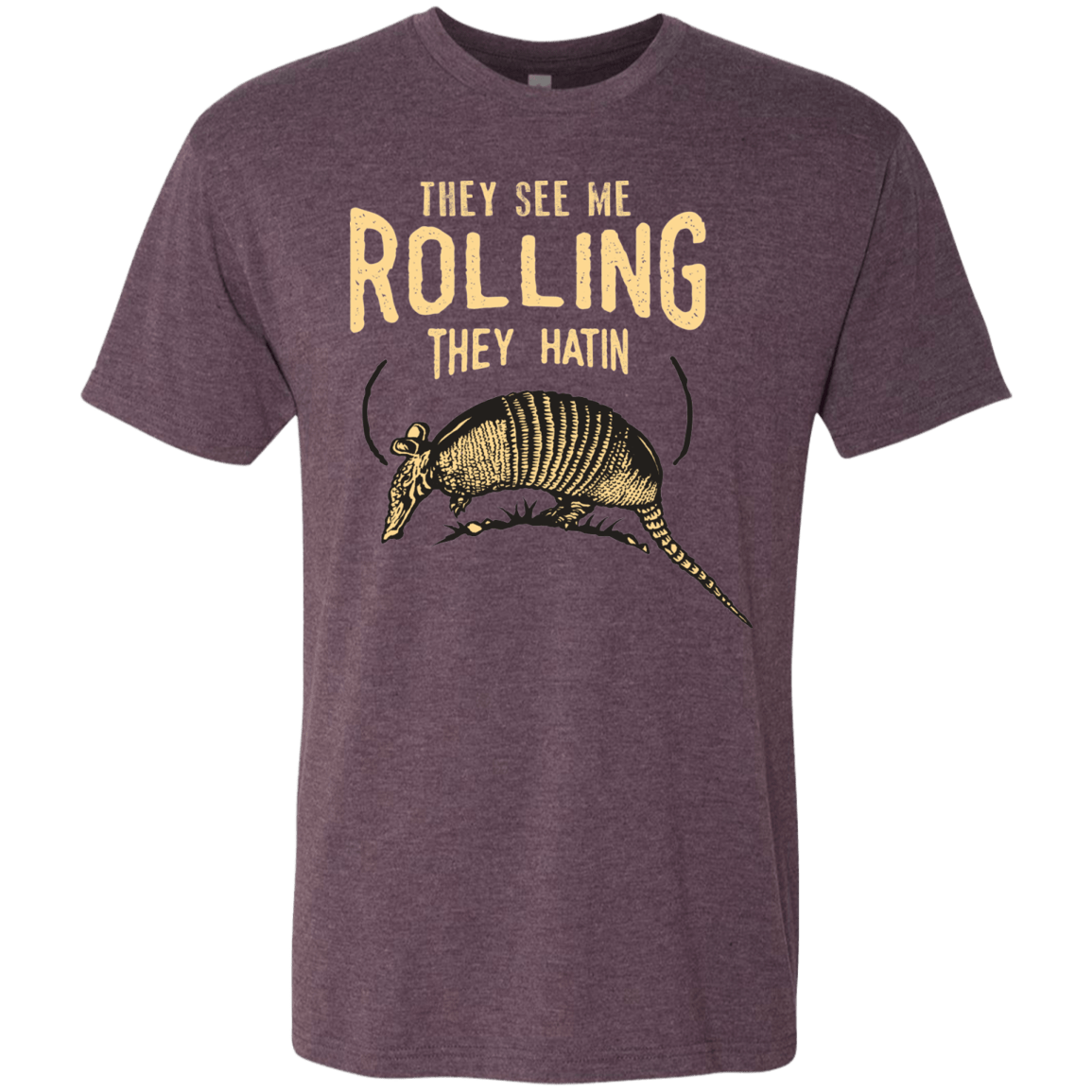 T-Shirts Vintage Purple / Small They See Me Rollin Men's Triblend T-Shirt