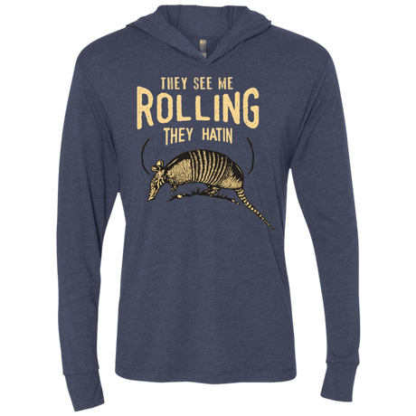 T-Shirts Vintage Navy / X-Small They See Me Rollin Triblend Long Sleeve Hoodie Tee