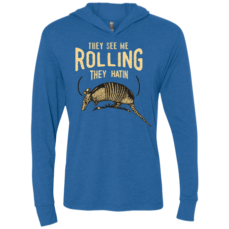 T-Shirts Vintage Royal / X-Small They See Me Rollin Triblend Long Sleeve Hoodie Tee