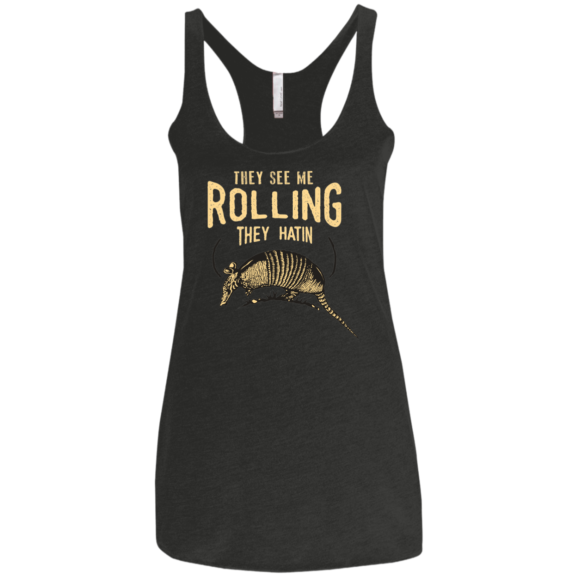 T-Shirts Vintage Black / X-Small They See Me Rollin Women's Triblend Racerback Tank