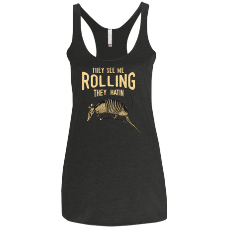 T-Shirts Vintage Black / X-Small They See Me Rollin Women's Triblend Racerback Tank
