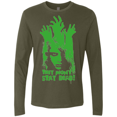 T-Shirts Military Green / Small They Wont Stay Dead Men's Premium Long Sleeve