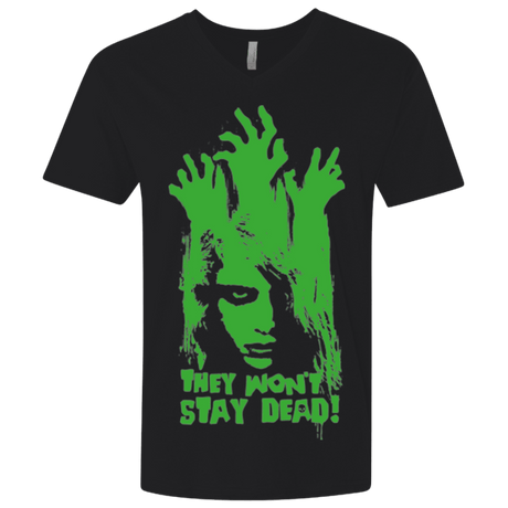 T-Shirts Black / X-Small They Wont Stay Dead Men's Premium V-Neck