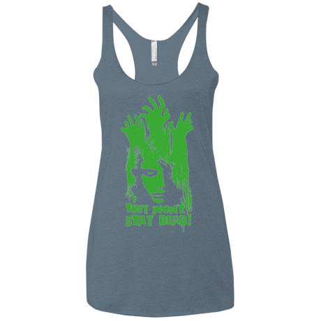 T-Shirts Indigo / X-Small They Wont Stay Dead Women's Triblend Racerback Tank