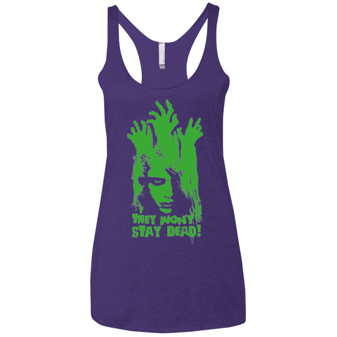 T-Shirts Purple / X-Small They Wont Stay Dead Women's Triblend Racerback Tank