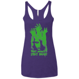 T-Shirts Purple / X-Small They Wont Stay Dead Women's Triblend Racerback Tank