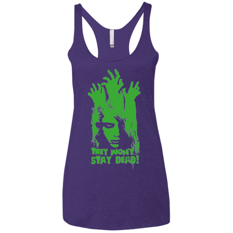 T-Shirts Purple / X-Small They Wont Stay Dead Women's Triblend Racerback Tank