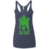T-Shirts Vintage Navy / X-Small They Wont Stay Dead Women's Triblend Racerback Tank