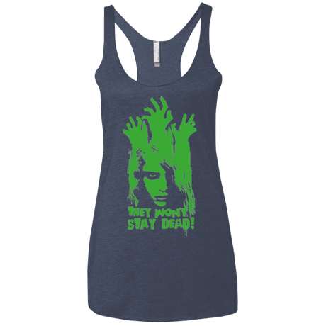 T-Shirts Vintage Navy / X-Small They Wont Stay Dead Women's Triblend Racerback Tank