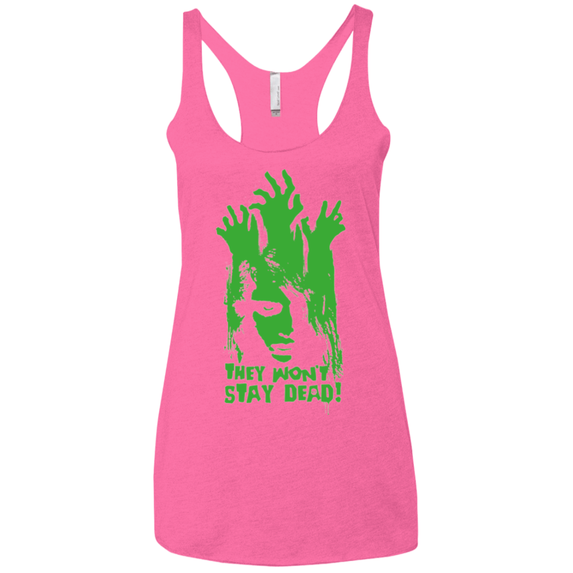 T-Shirts Vintage Pink / X-Small They Wont Stay Dead Women's Triblend Racerback Tank