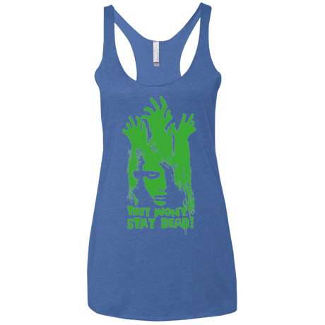 T-Shirts Vintage Royal / X-Small They Wont Stay Dead Women's Triblend Racerback Tank