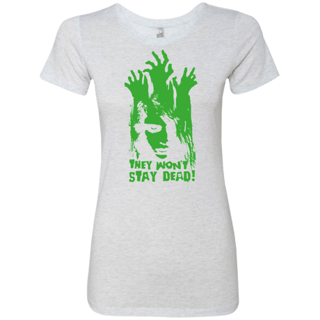 T-Shirts Heather White / Small They Wont Stay Dead Women's Triblend T-Shirt