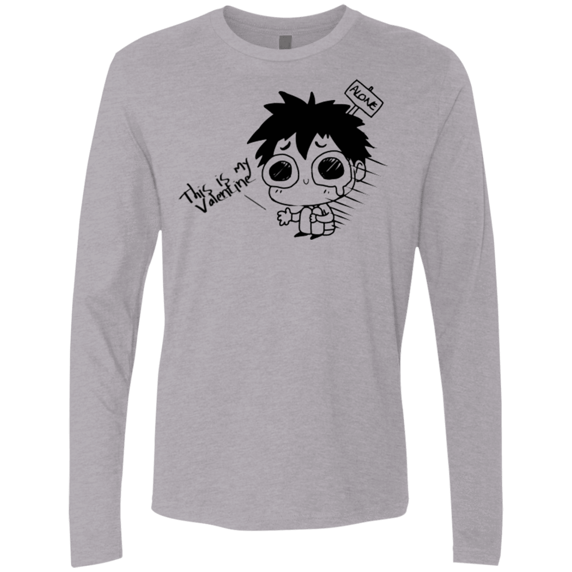 T-Shirts Heather Grey / Small This is my Valentine Men's Premium Long Sleeve