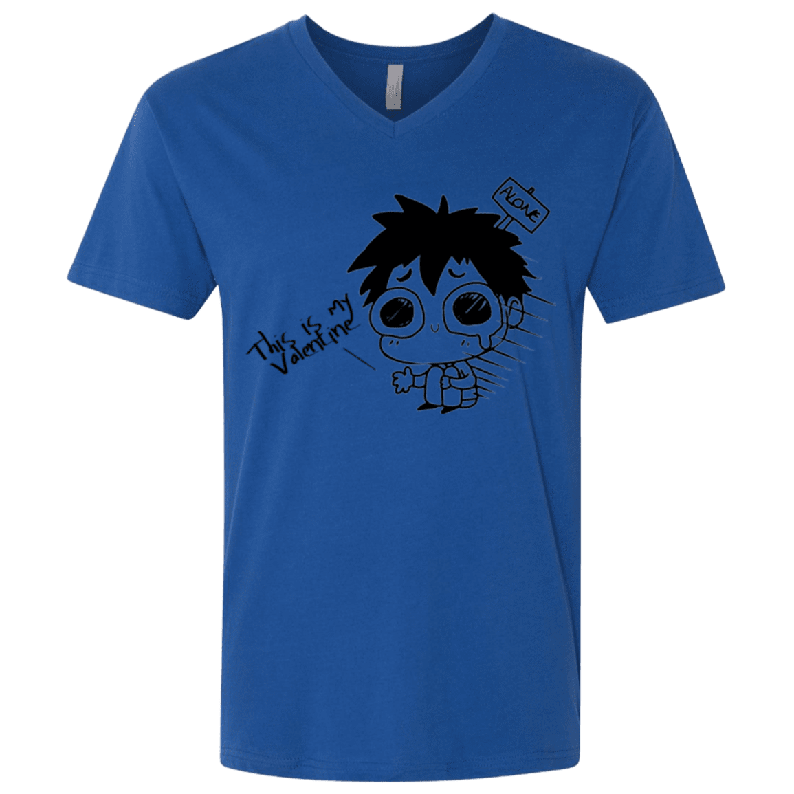 T-Shirts Royal / X-Small This is my Valentine Men's Premium V-Neck