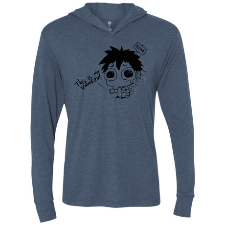 T-Shirts Indigo / X-Small This is my Valentine Triblend Long Sleeve Hoodie Tee