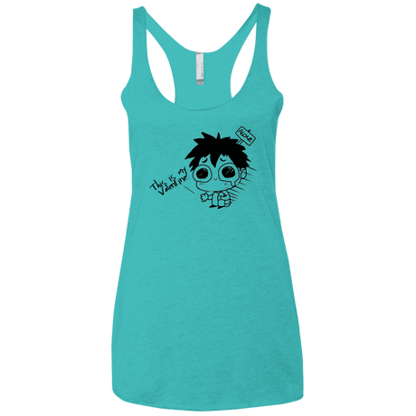 T-Shirts Tahiti Blue / X-Small This is my Valentine Women's Triblend Racerback Tank