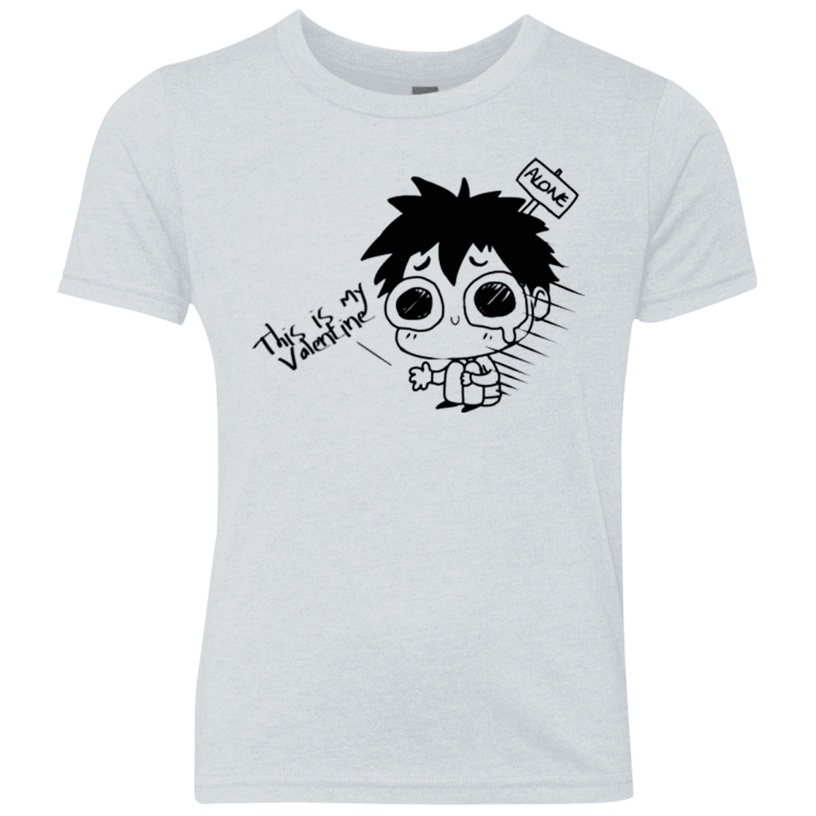 T-Shirts Heather White / YXS This is my Valentine Youth Triblend T-Shirt