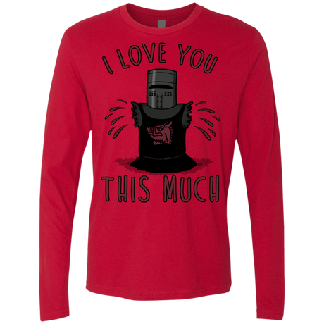 T-Shirts Red / Small This much Men's Premium Long Sleeve