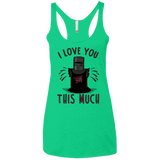 T-Shirts Envy / X-Small This much Women's Triblend Racerback Tank