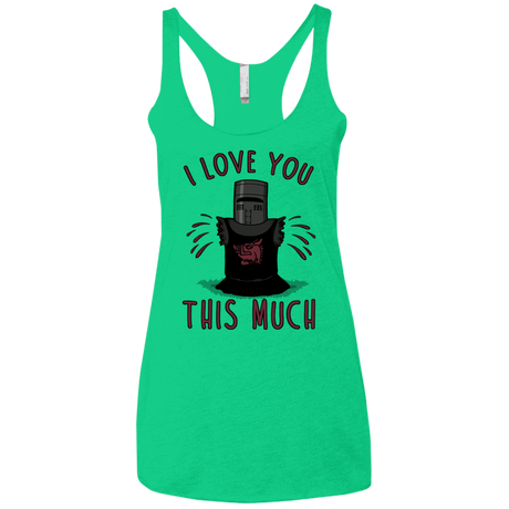 T-Shirts Envy / X-Small This much Women's Triblend Racerback Tank