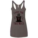 T-Shirts Macchiato / X-Small This much Women's Triblend Racerback Tank