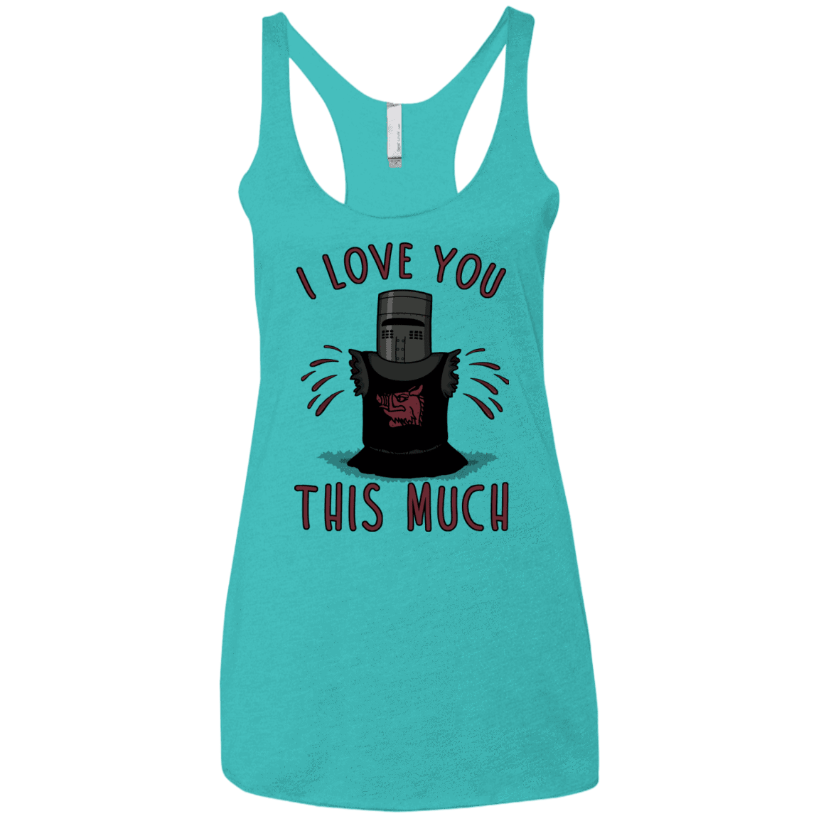 T-Shirts Tahiti Blue / X-Small This much Women's Triblend Racerback Tank