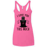 T-Shirts Vintage Pink / X-Small This much Women's Triblend Racerback Tank