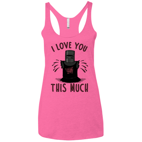 T-Shirts Vintage Pink / X-Small This much Women's Triblend Racerback Tank
