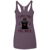 T-Shirts Vintage Purple / X-Small This much Women's Triblend Racerback Tank